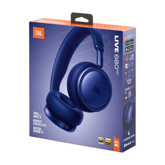 JBL LIVE 680 NC ブルー ワイヤレスヘッドホン JBL Live 680NC | Wireless on-ear Noise Cancelling headphones